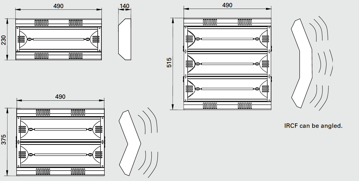 IRCFC IP54 grijalica 3 kW