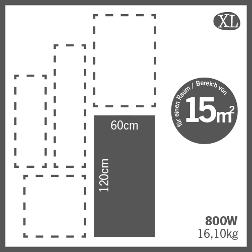 HEATNESS IC panel - FEIN KERAMIKA - XL - 800W