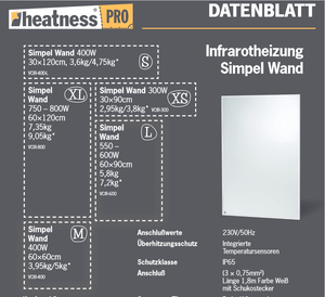 HEATNESS IC panel - SIMPEL Pro SLIKA - L - 600W