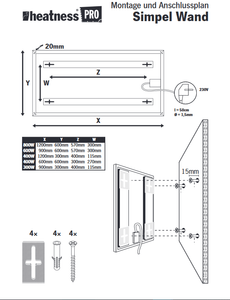 HEATNESS IC panel - SIMPEL Pro SLIKA - XS - 300W